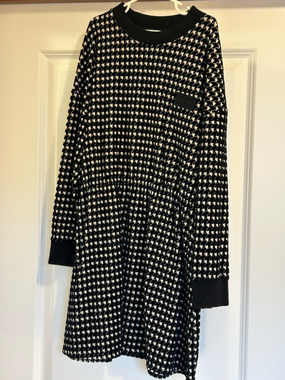 Dior Black and White Houndstooth Kids Dress